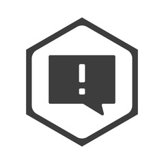 ikona sześciobok z zaokrąglonymi wewnątrz krawędziami © vempireart