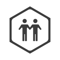 ikona sześciobok z zaokrąglonymi wewnątrz krawędziami © vempireart