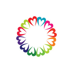 Love Abstract circular logo template