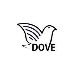 Dove Text Logo Vector