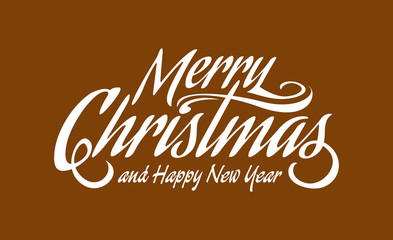 Obraz premium White text Marry Christmas and Happy New Year