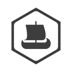 ikona sześciobok z zaokrąglonymi wewnątrz krawędziami © vempireart