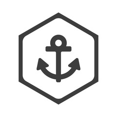 ikona sześciobok z zaokrąglonymi wewnątrz krawędziami © vempireart