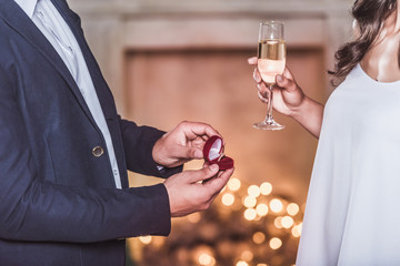 Couple celebrating New Year