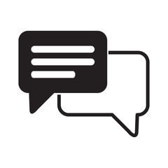 Speech bubble icon. One of set web icons.