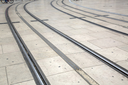 Tram Track; Comedie Square, Bordeaux