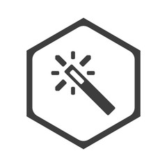 Fototapeta premium ikona sześciobok z zaokrąglonymi wewnątrz krawędziami