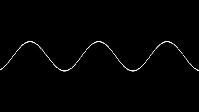 Sinus function on black background