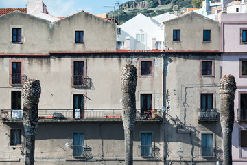 Naklejka premium Altstadt von Bosa in Sardinien, Italien
