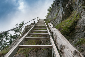 ladder on mount Traunstein