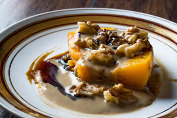 Turkish Pumpkin Dessert with Tahini and Walnut / Kabak Tatlisi