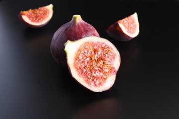 figs on a black background