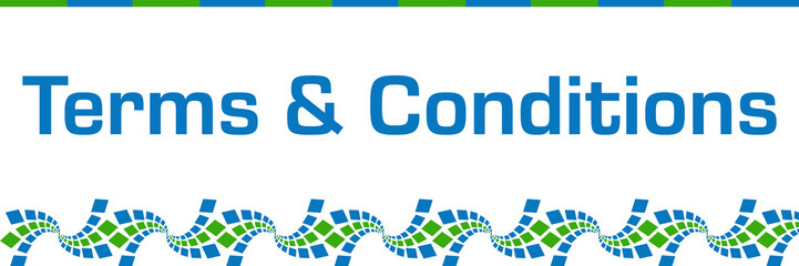Terms And Conditions Green Blue Graphics Bottom Horizontal 
