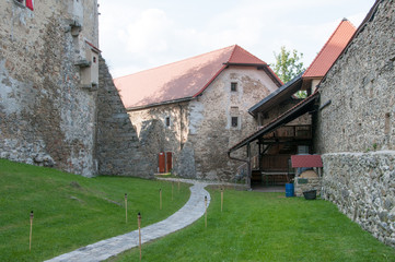 old house stone walls tower castle