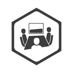 ikona sześciobok z zaokrąglonymi wewnątrz krawędziami  © vempireart