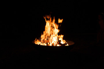 fire in bowl