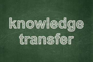 Education concept: text Knowledge Transfer on Green chalkboard background