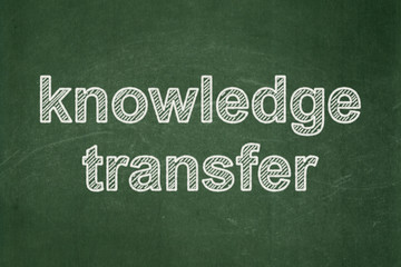 Obraz premium Education concept: text Knowledge Transfer on Green chalkboard background