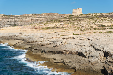 Dwejra tower on the island of Gozo
