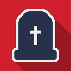 Obraz premium Flat icon with shadow grave