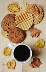 Кофе и вафли