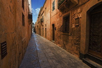 Fototapeta na wymiar Street in Rabat (Malta)