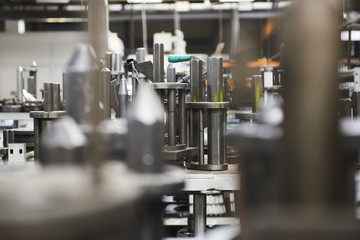 close up of tools in the automotive factory, steel tool in the industrial