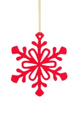 Christmas snowflake on white