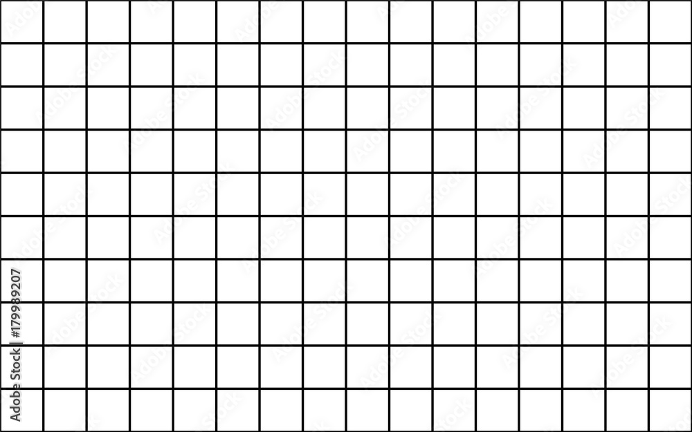 Wall mural grid. seamless pattern. vector illustration background. black large square cell simple graphic grid