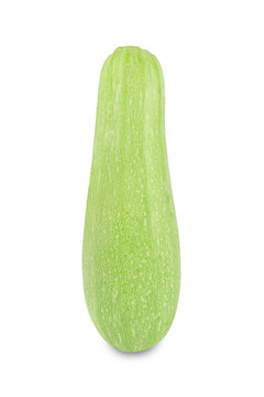 fresh green zucchini isolated on white background