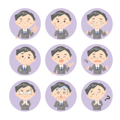 絵文字アイコン9セット・会社員