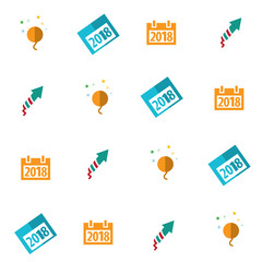 Seamless Background of new year 2018