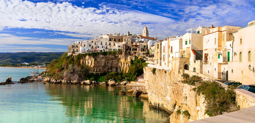 Italian holidays in Puglia - picturesque town Vieste
