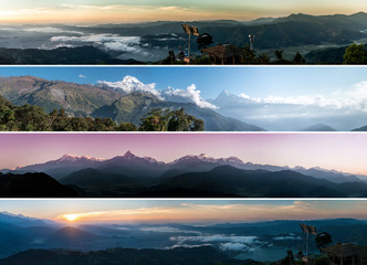 Panoramic view of Himalayas, Nepal
