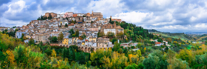 Fototapeta na wymiar Most beautiful traditional villages (borgo) of Italy - Loreto Aprutino in Abruzzo