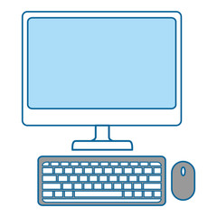 desktop computer isolated icon