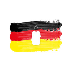 Fototapeta premium Deutschland Flagge mit Kerze