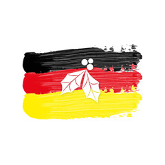 Deutschland Flagge mit Stechpalme