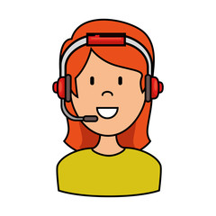 female call center agent