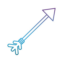 arrow icon over white background vector illustration