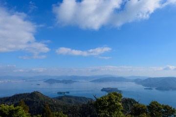 広島　厳島　弥山山頂からの眺め