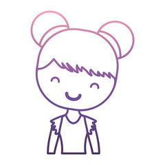 ballerina girl icon over white background vector illustration