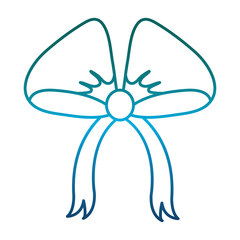 decorative bow icon over white background vector illustration