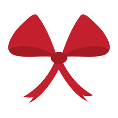 decorative bow icon over white background vector illustration
