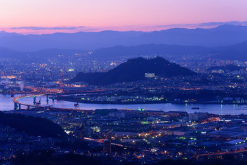 広島の夜景　愛宕神社からの風景