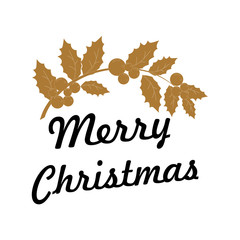 Obraz premium Greeting Christmas card in vintage style. Winter background. Vector frame with pine branches