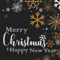 Abstract Christmas Snowflakes Vector Background