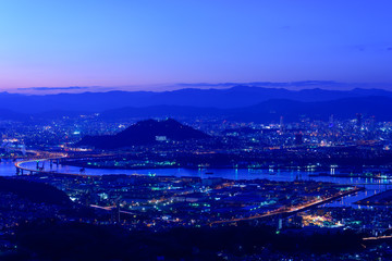 広島の夜景　愛宕神社からの風景