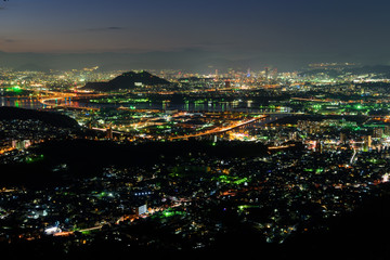 広島の夜景　愛宕神社からの風景