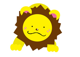 ライオン　on white background